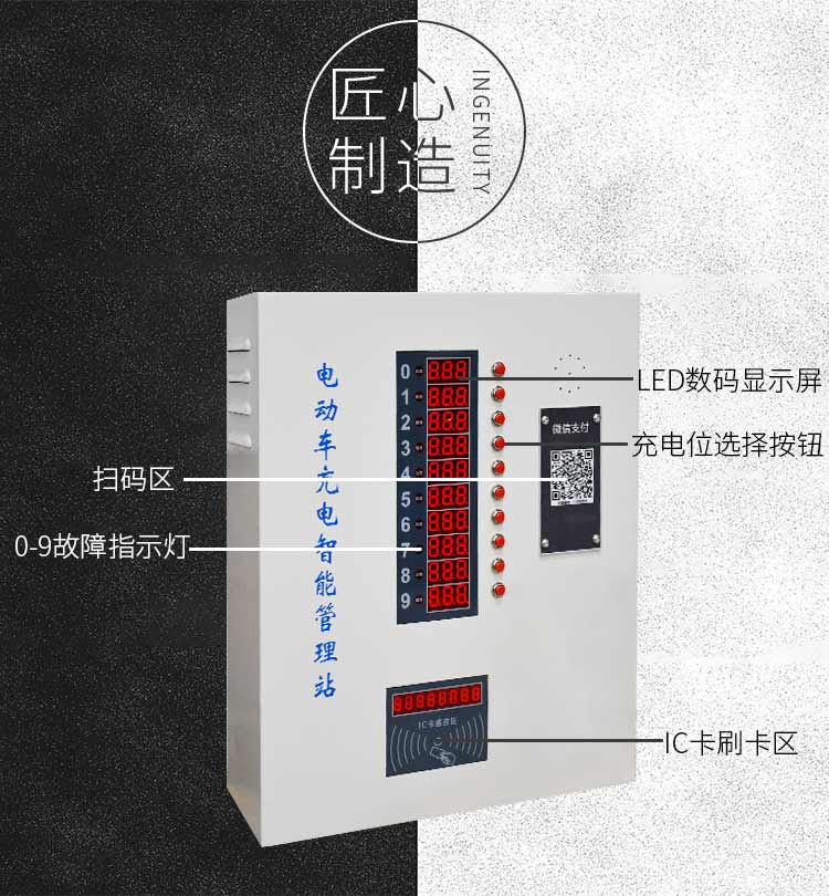 壁掛投幣式電動(dòng)車(chē)充電站指示面板