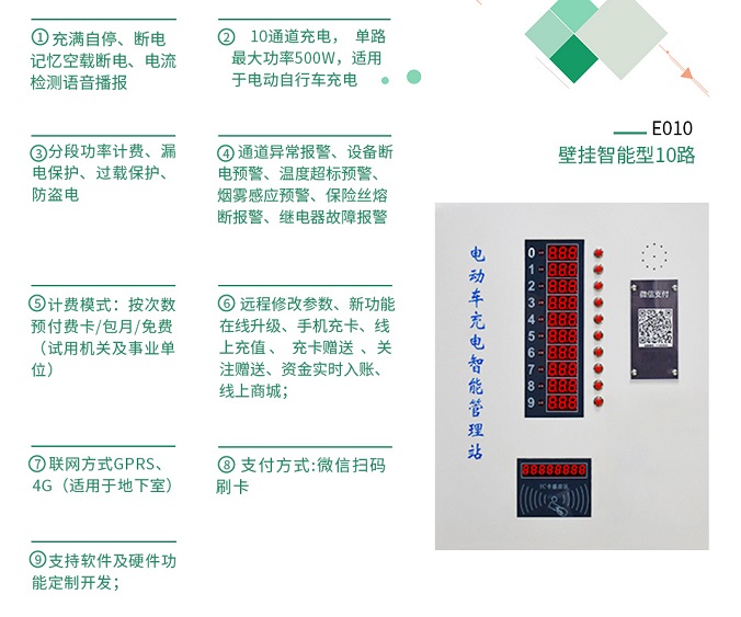 微信支付電動車充電站產(chǎn)品功能
